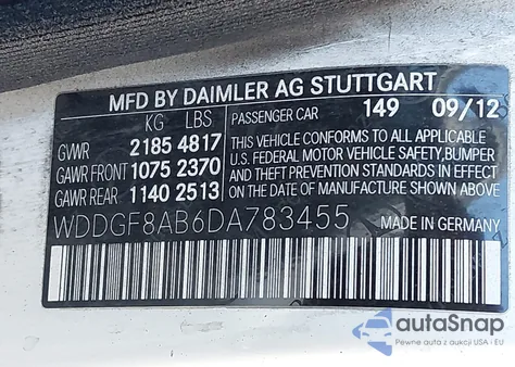 2013 Mercedes-Benz C 300 Sport 4Matic from USA, damaged, VIN WDDGF8AB6DA783455